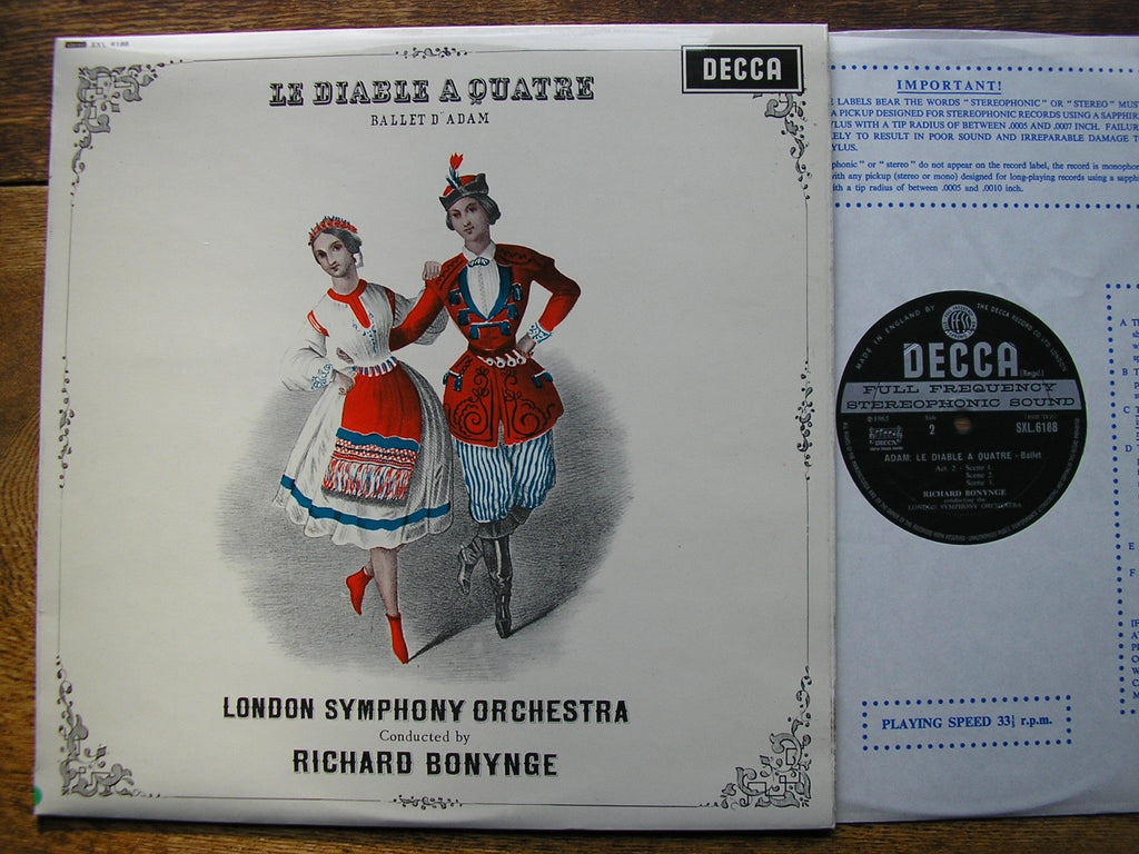 ADAM: LE DIABLE A QUATRE     LONDON SYMPHONY / BONYNGE     SXL 6188