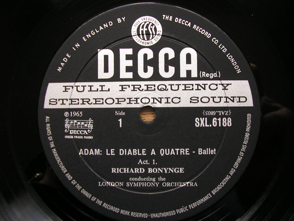 ADAM: LE DIABLE A QUATRE     LONDON SYMPHONY / BONYNGE     SXL 6188