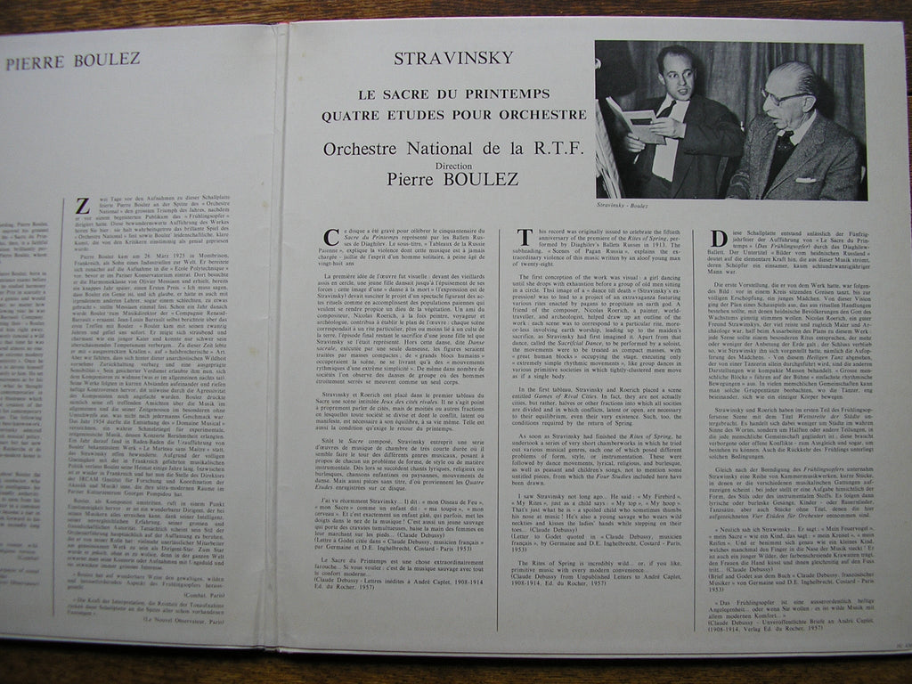 STRAVINSKY: THE RITE OF SPRING / 4 ETUDES FOR ORCHESTRA   BOULEZ / FNRO  FC430