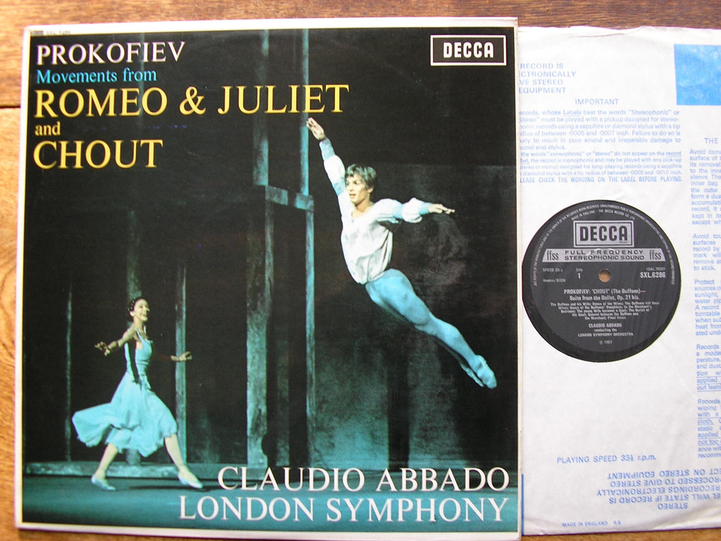 PROKOFIEV: ROMEO & JULIET / CHOUT       LONDON SYMPHONY / ABBADO     SXL 6286
