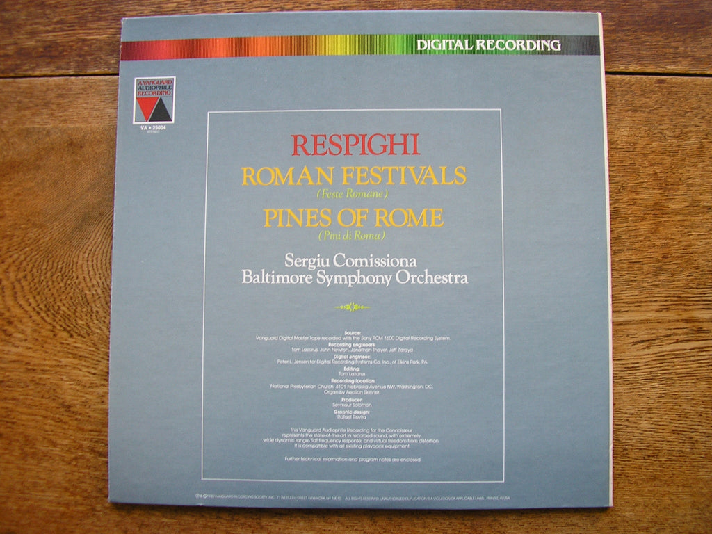 RESPIGHI: PINES OF ROME / ROMAN FESTIVALS   COMISSIONA / BALTIMORE SYMPHONY   VA 25004