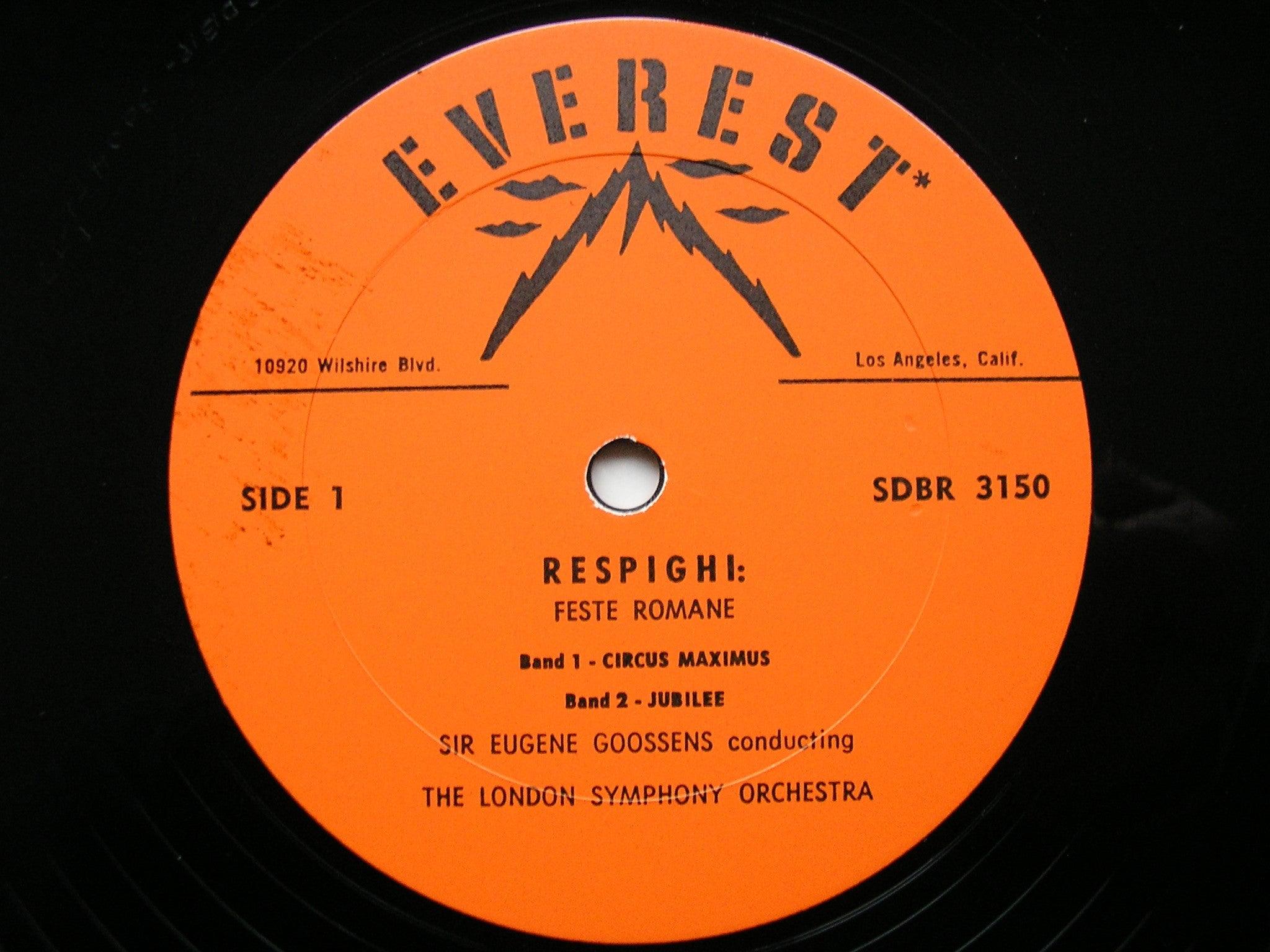 RESPIGHI: FESTE ROMANE   GOOSSENS / LONDON SYMPHONY  EVEREST 3150