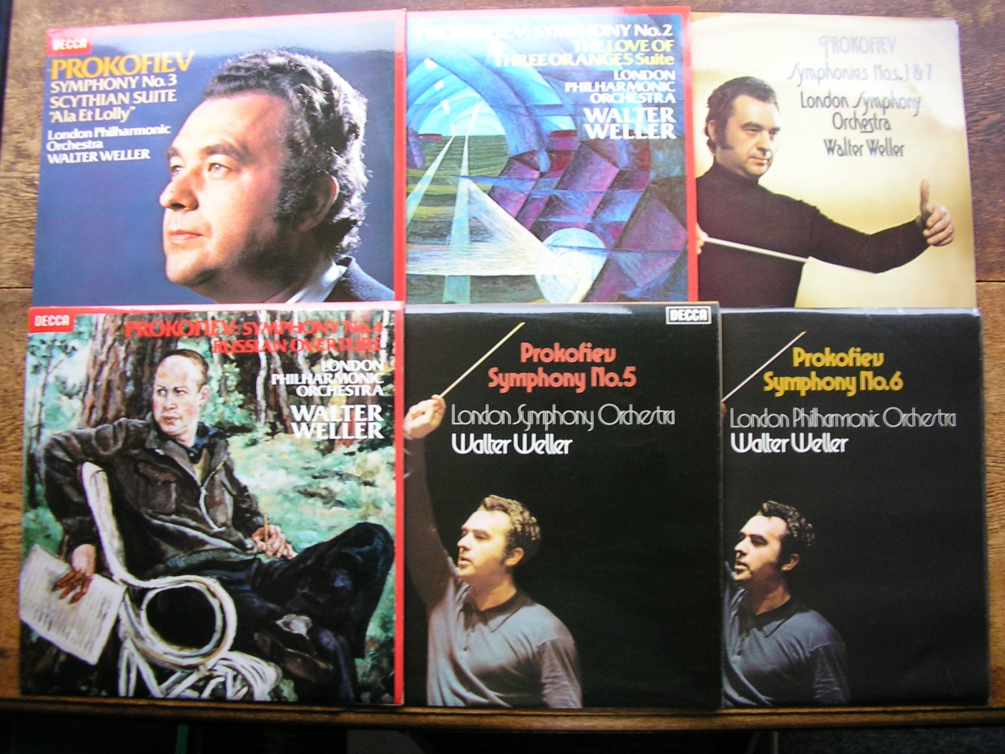 PROKOFIEV: THE SEVEN SYMPHONIES   WELLER / LONDON SYMPHONY / LONDON PHILHARMONIC  Decca 6LP