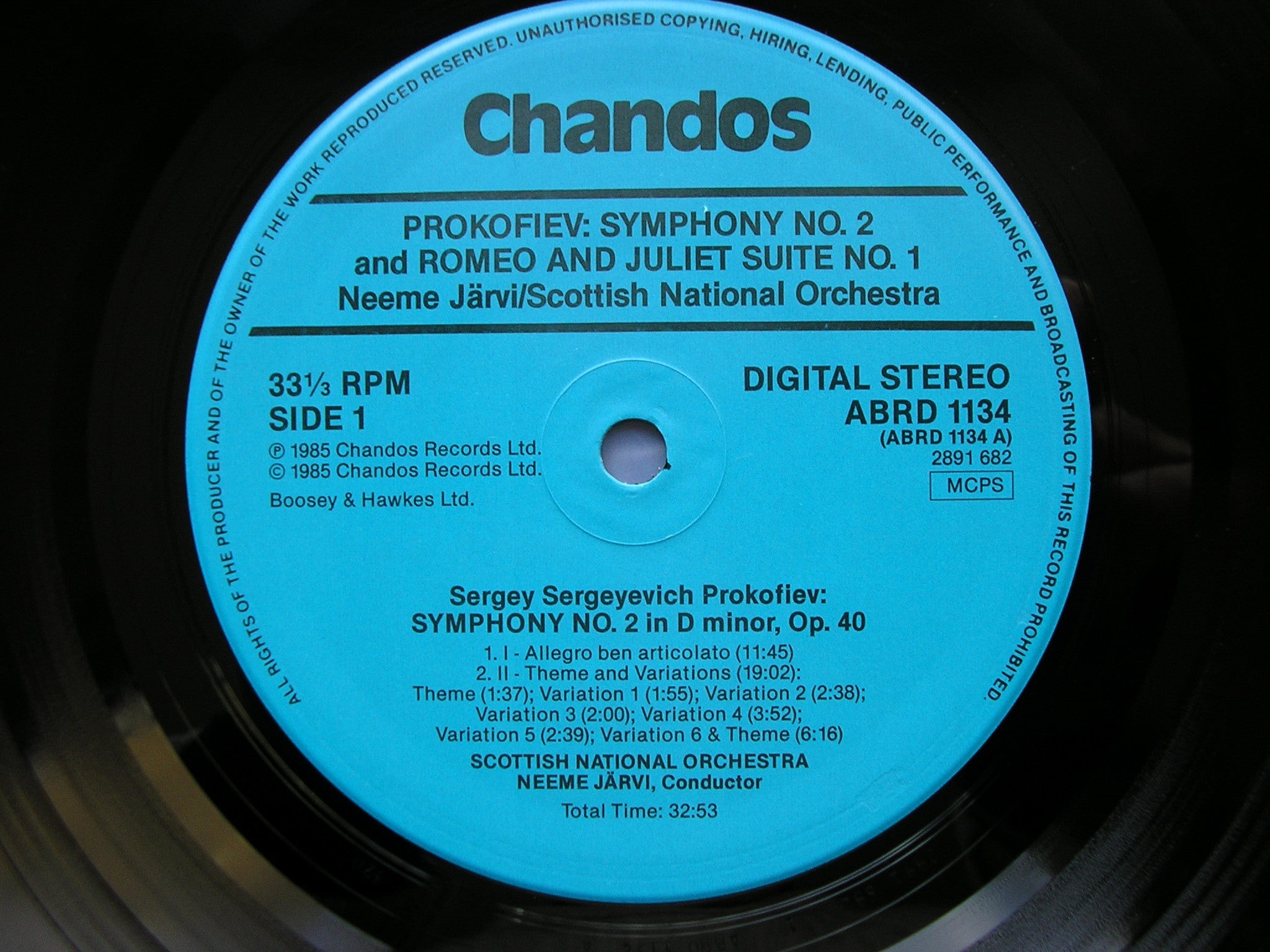 PROKOFIEV: THE SYMPHONIES / WALTZ SUITE / SINFONIETTA     JARVI / SCOTTISH NATIONAL ORCHESTRA   6LP SET                                                                     ABRD