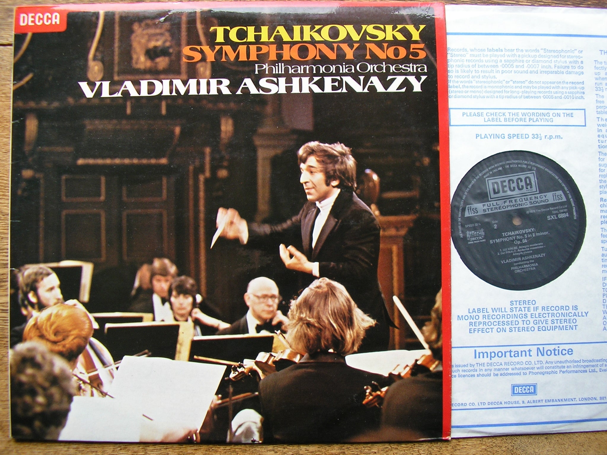TCHAIKOVSKY: SYMPHONY No. 5       ASHKENAZY / PHILHARMONIA     SXL 6884