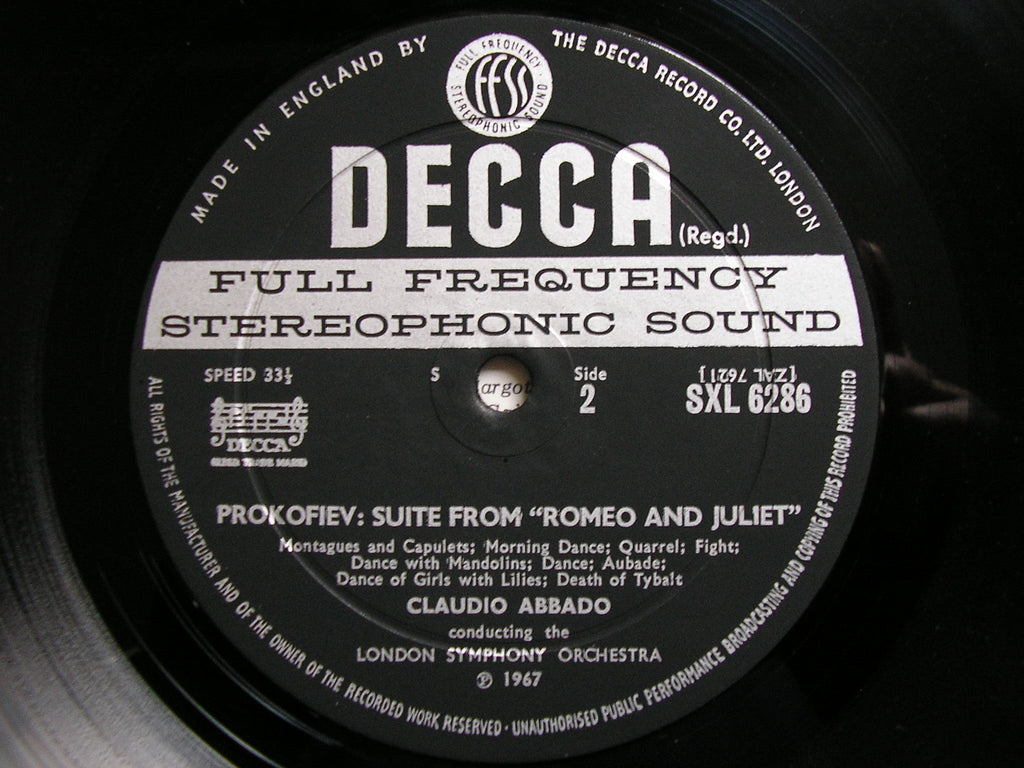PROKOFIEV: ROMEO & JULIET / CHOUT      LONDON SYMPHONY / ABBADO      SXL 6286