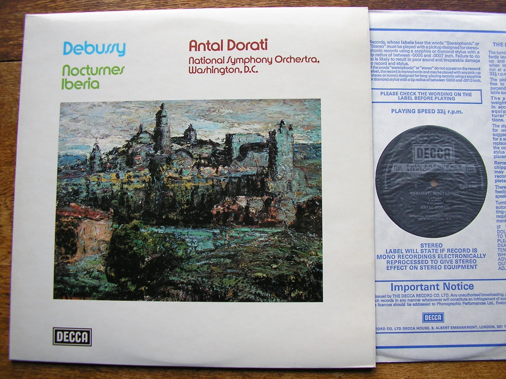 DEBUSSY: NOCTURNES / IBERIA       DORATI / NATIONAL SYMPHONY ORCHESTRA OF WASHINGTON      SXL 6742