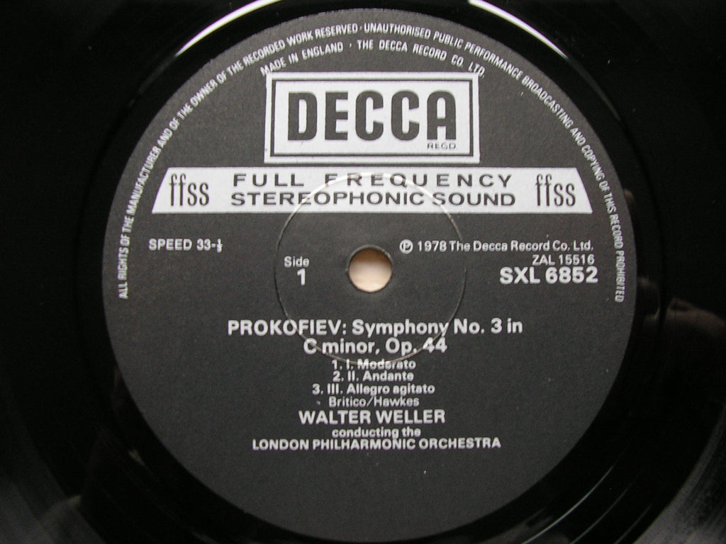 PROKOFIEV: THE SEVEN SYMPHONIES   WELLER / LONDON SYMPHONY / LONDON PHILHARMONIC  Decca 6LP