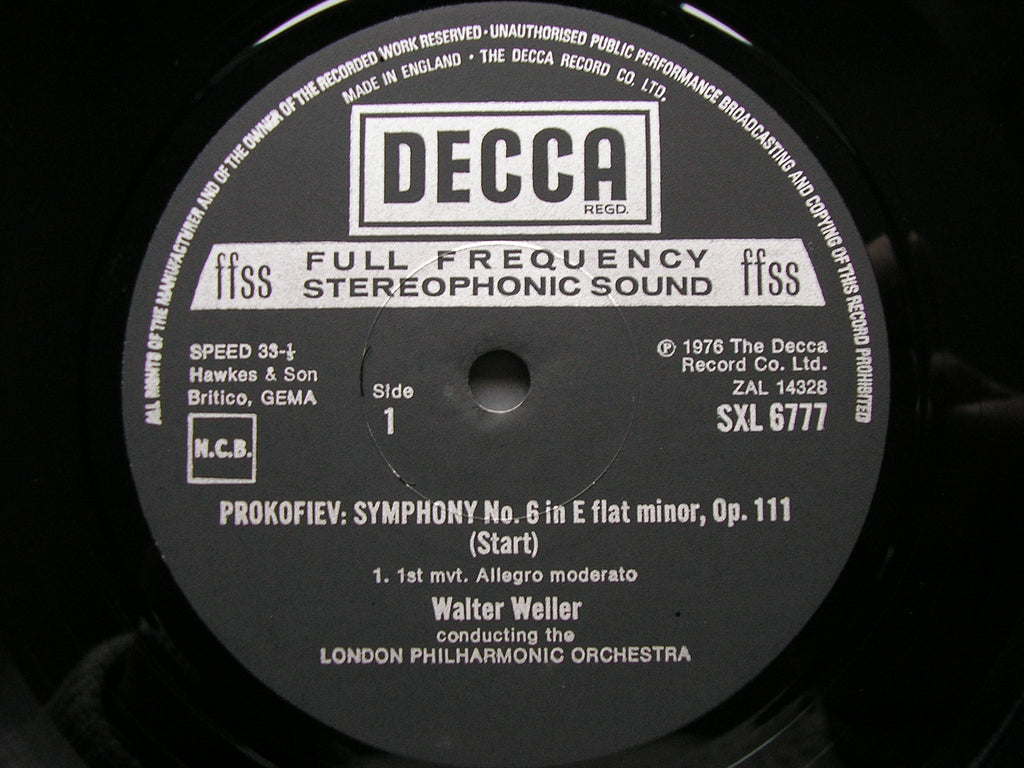 PROKOFIEV: THE SEVEN SYMPHONIES   WELLER / LONDON SYMPHONY / LONDON PHILHARMONIC  Decca 6LP