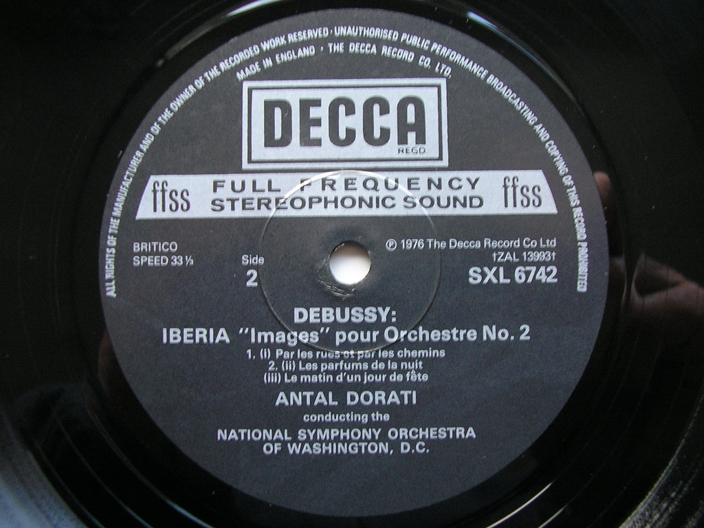 DEBUSSY: NOCTURNES / IBERIA       DORATI / NATIONAL SYMPHONY ORCHESTRA OF WASHINGTON      SXL 6742