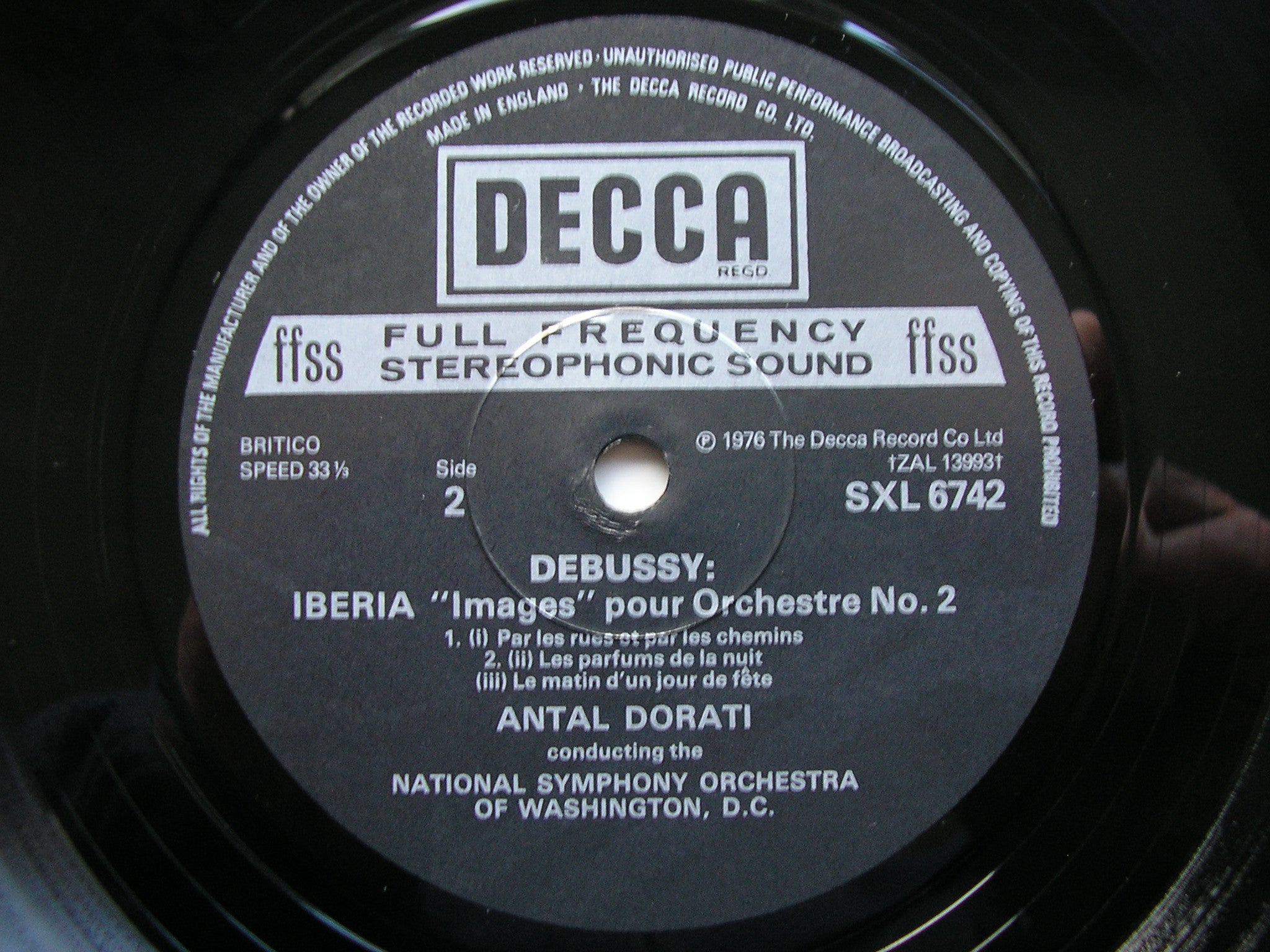 DEBUSSY: NOCTURNES / IBERIA       DORATI / NATIONAL SYMPHONY ORCHESTRA OF WASHINGTON      SXL 6742