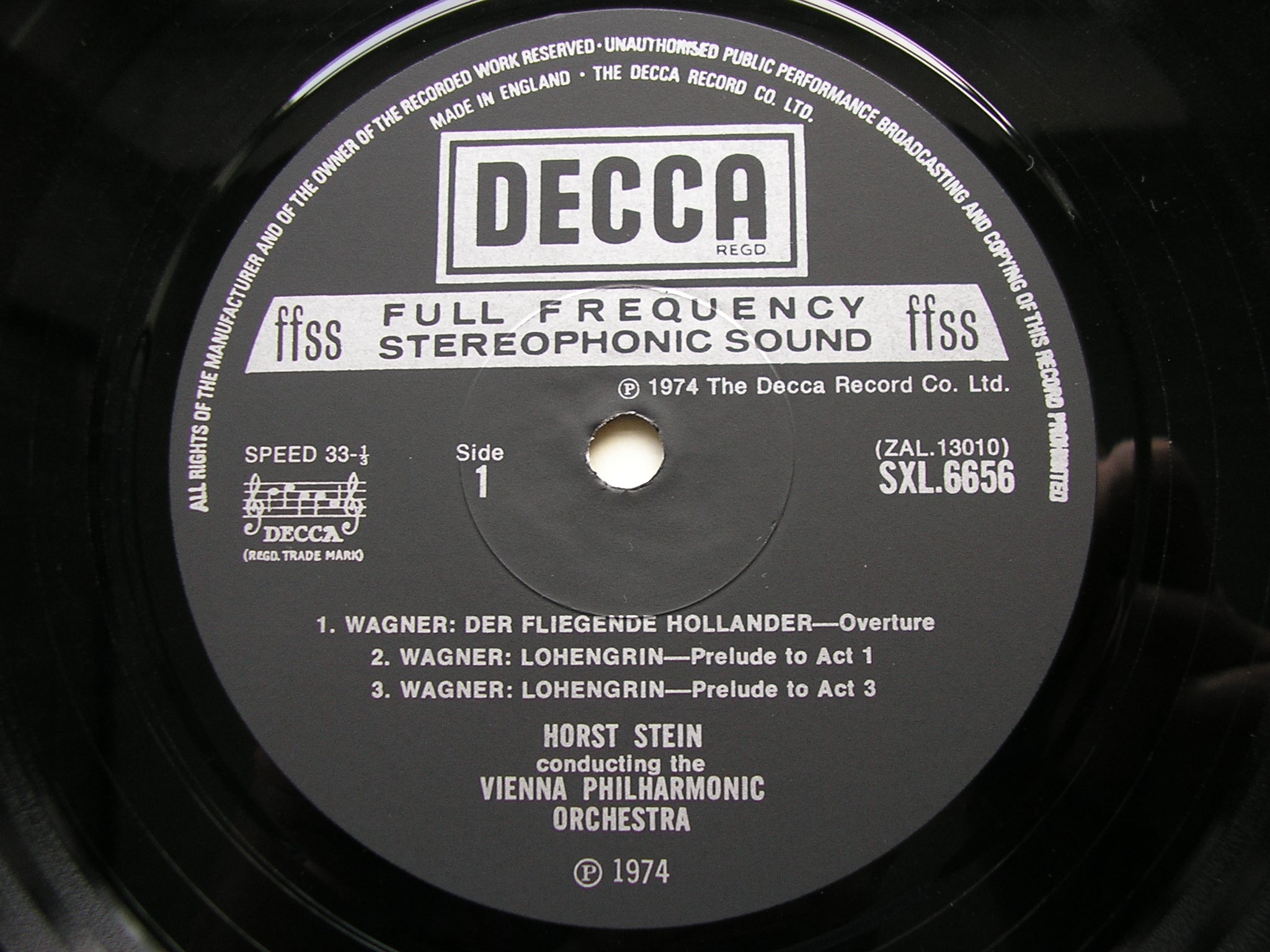 SXL 6656 WAGNER: OVERTURE / PRELUDES STEIN / VIENNA PHILHARMONIC