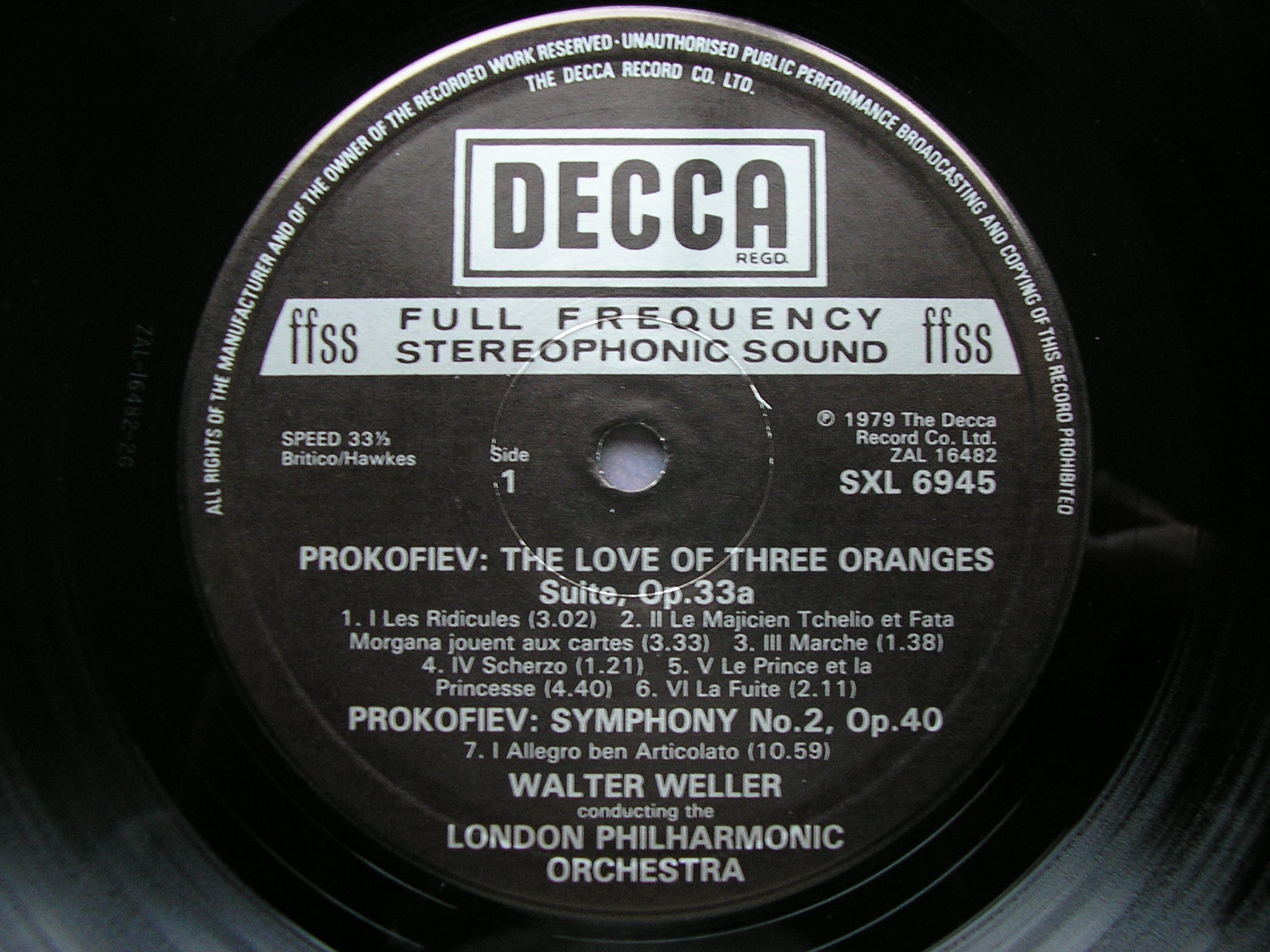 PROKOFIEV: THE SEVEN SYMPHONIES   WELLER / LONDON SYMPHONY / LONDON PHILHARMONIC  Decca 6LP