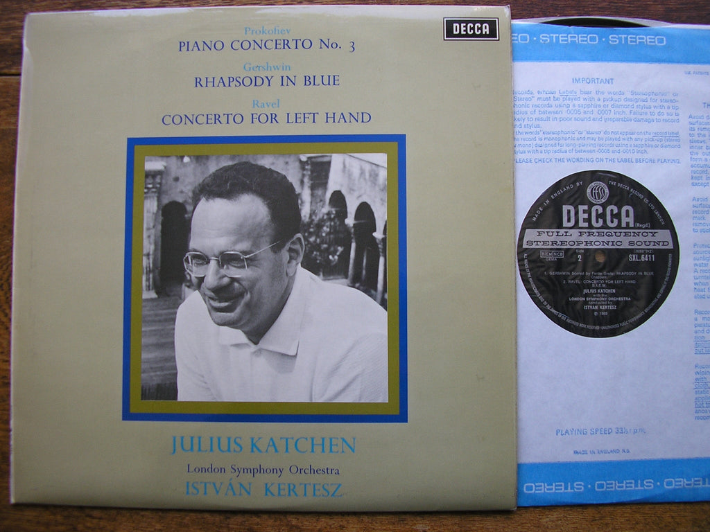 SXL 6411 RAVEL: CONCERTO FOR THE LEFT HAND / PROKOFIEV: CONCERTO No. 3 / GERSHWIN: RHAPSODY KATCHEN / LONDON SYMPHONY / KERTESZ
