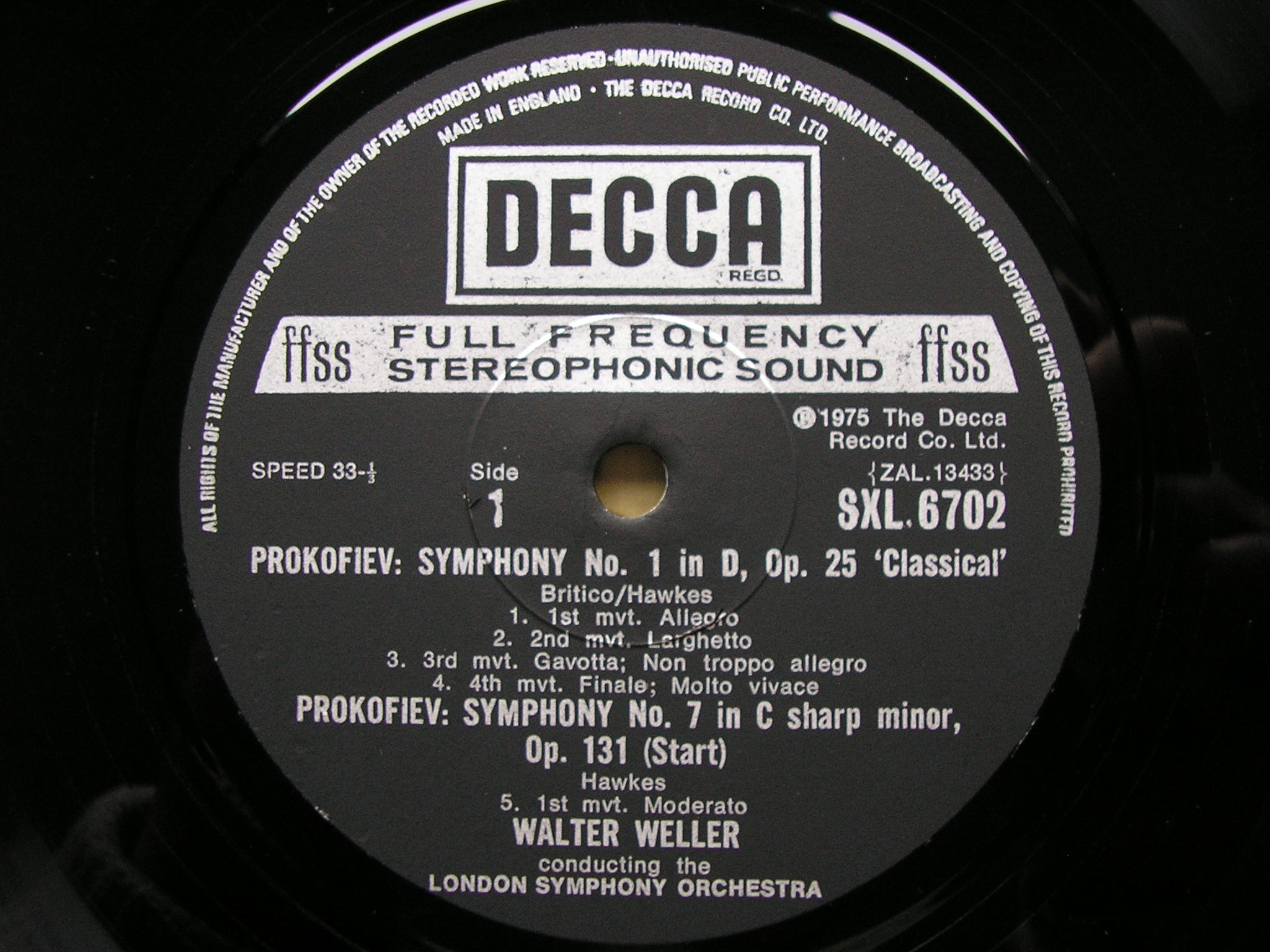 PROKOFIEV: THE SEVEN SYMPHONIES   WELLER / LONDON SYMPHONY / LONDON PHILHARMONIC  Decca 6LP