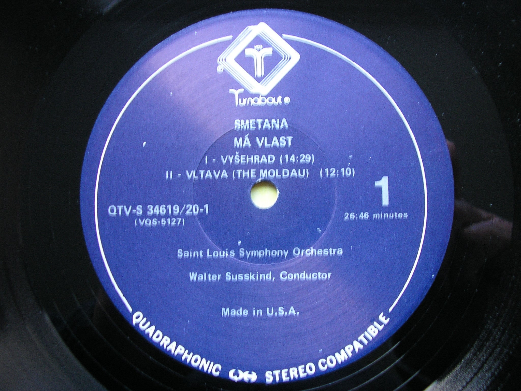 SMETANA: MA VLAST / 'BARTERED BRIDE' OVERTURE & DANCES   SUSSKIND / SAINT LOUIS SYMPHONY  QTV-S 34619/20
