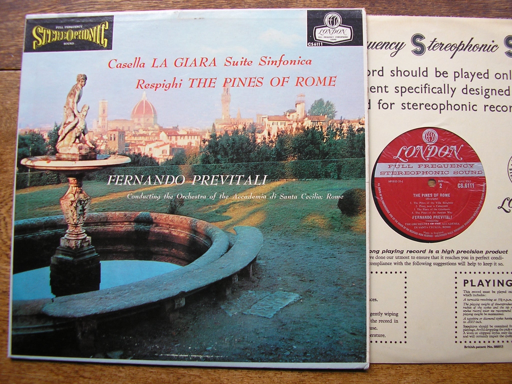 RESPIGHI: PINES OF ROME / CASELLA: LA GIARA   PREVITALI / ACCADEMIA SANTA CECILIA   CS 6111