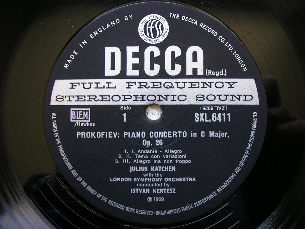 SXL 6411 RAVEL: CONCERTO FOR THE LEFT HAND / PROKOFIEV: CONCERTO No. 3 / GERSHWIN: RHAPSODY KATCHEN / LONDON SYMPHONY / KERTESZ