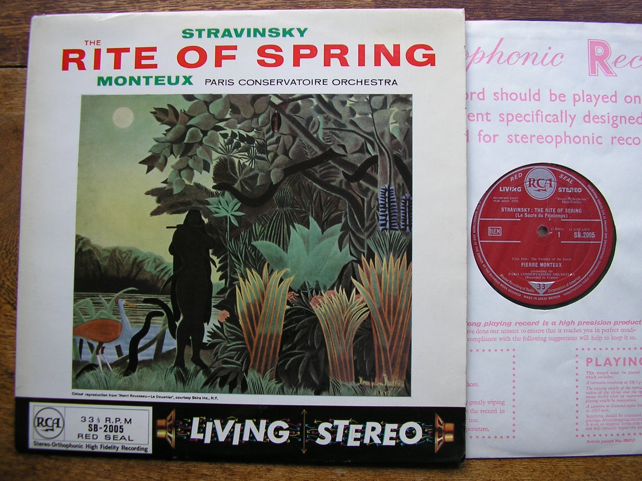 STRAVINSKY: THE RITE OF SPRING  MONTEUX / PARIS CONSERVATOIRE  SB 2005