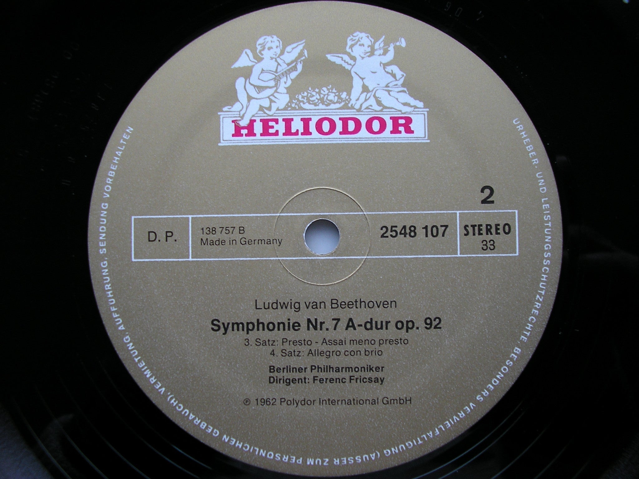 BEETHOVEN: SYMPHONY No. 7   FRICSAY / BERLIN PHILHARMONIC   2548 107