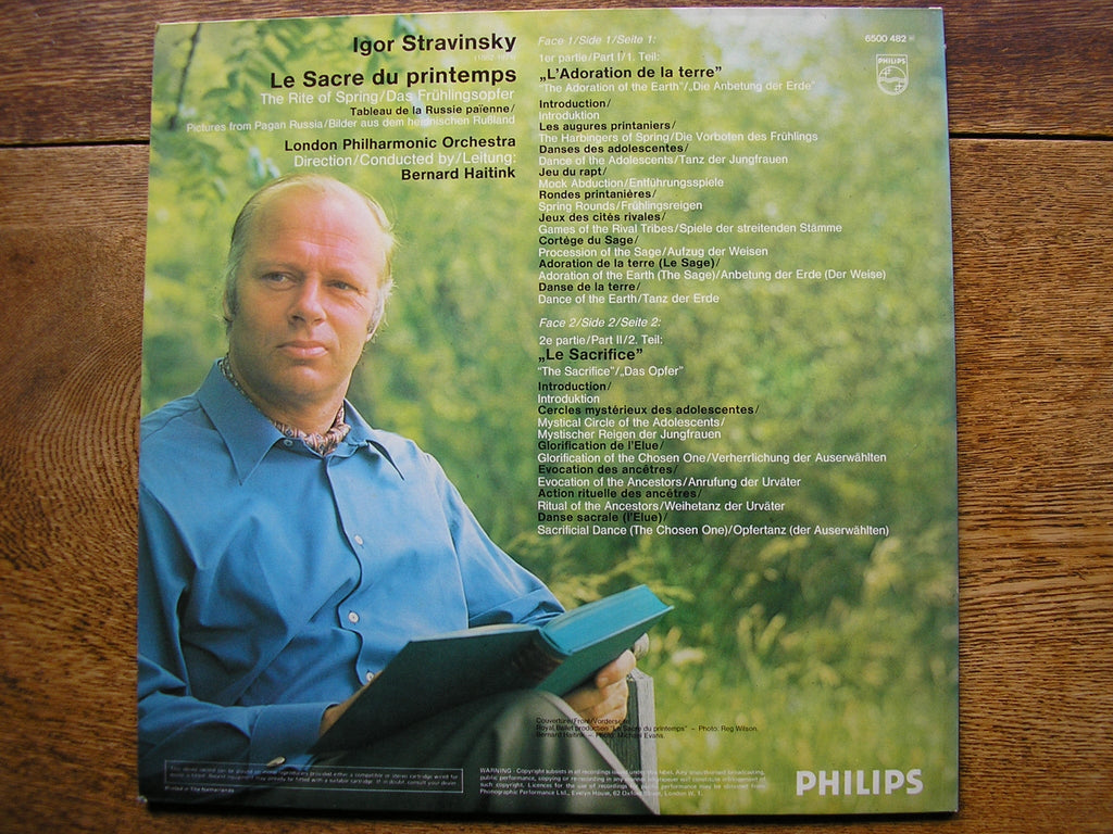 STRAVINSKY: THE RITE OF SPRING  HAITINK / LONDON PHILHARMONIC  6500 482