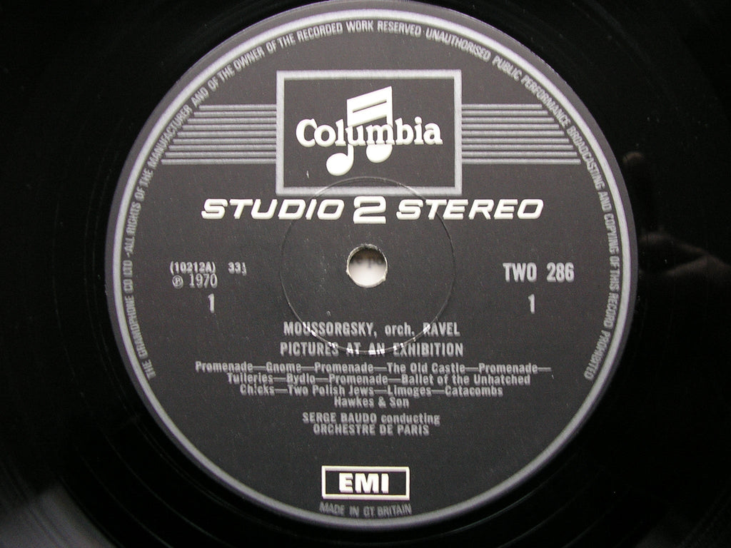 MUSSORGSKY: PICTURES AT AN EXHIBITION / RAVEL: MOTHER GOOSE   BAUDO / ORCHESTRE de PARIS   TWO 286