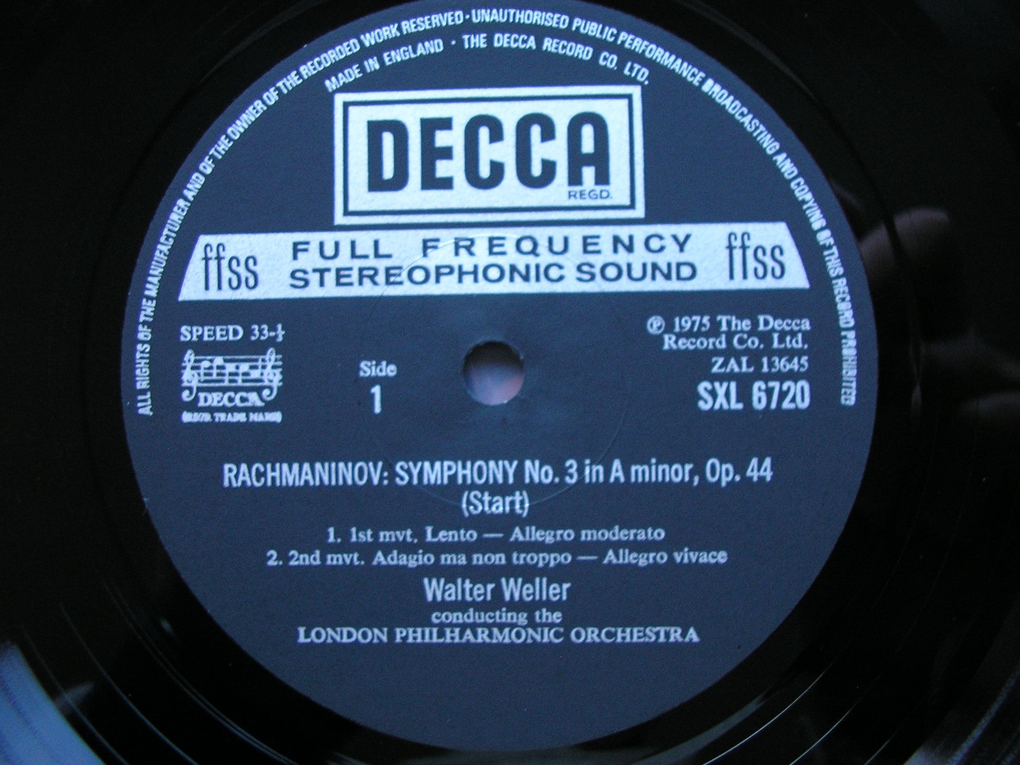 SXL 6583 / 6623 / 6720 RACHMANINOV: THE SYMPHONIES / THE ROCK LONDON PHILHARMONIC / SUISSE ROMANDE / WELLER