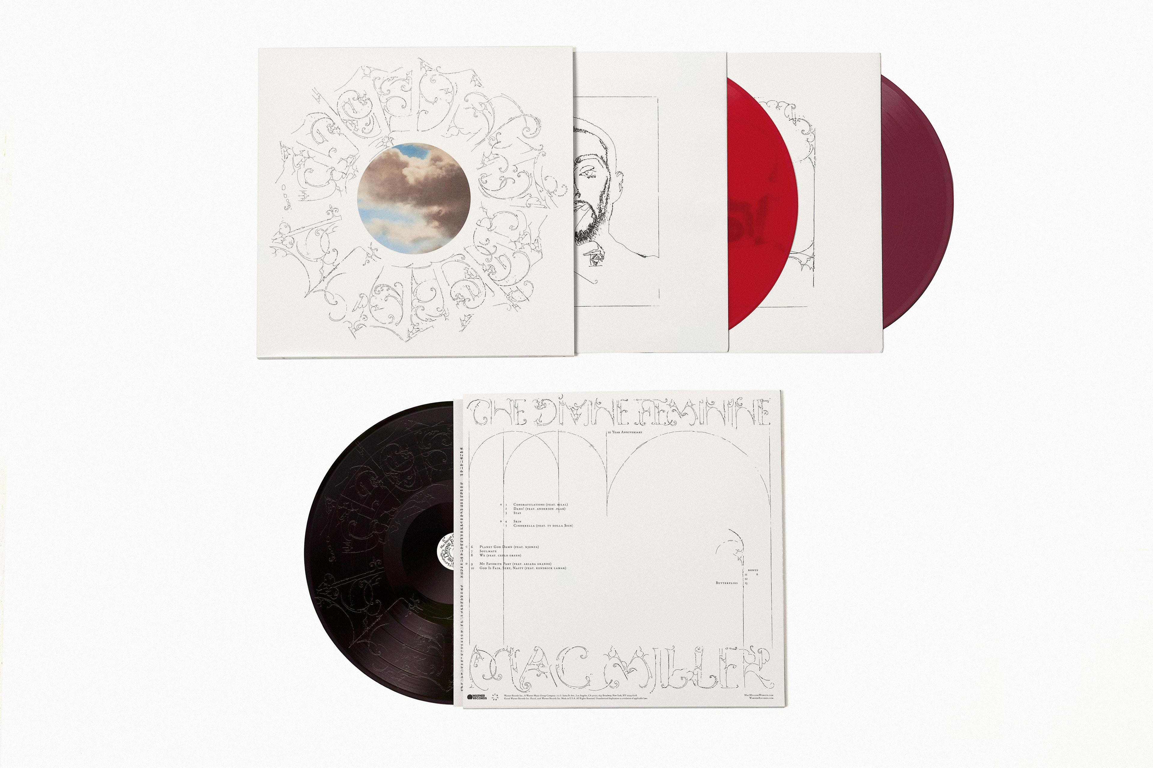 MAC MILLER 'THE DIVINE FEMININE' 10TH ANNIVERSARY 3LP (Apple/Fruit Punch/Black Ice Vinyl)