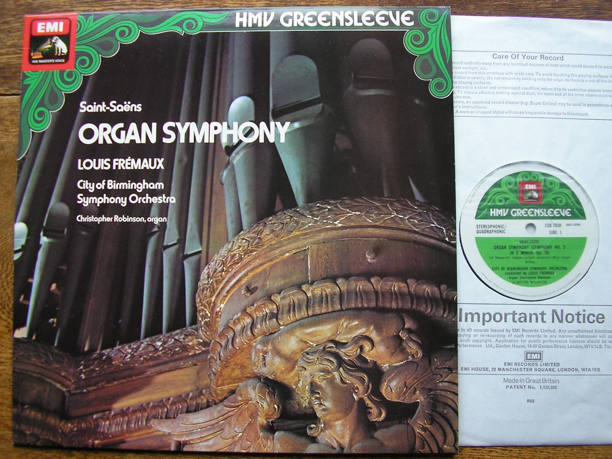 SAINT-SAENS: ORGAN SYMPHONY  LOUIS FREMAUX / CBSO   ESD 7038