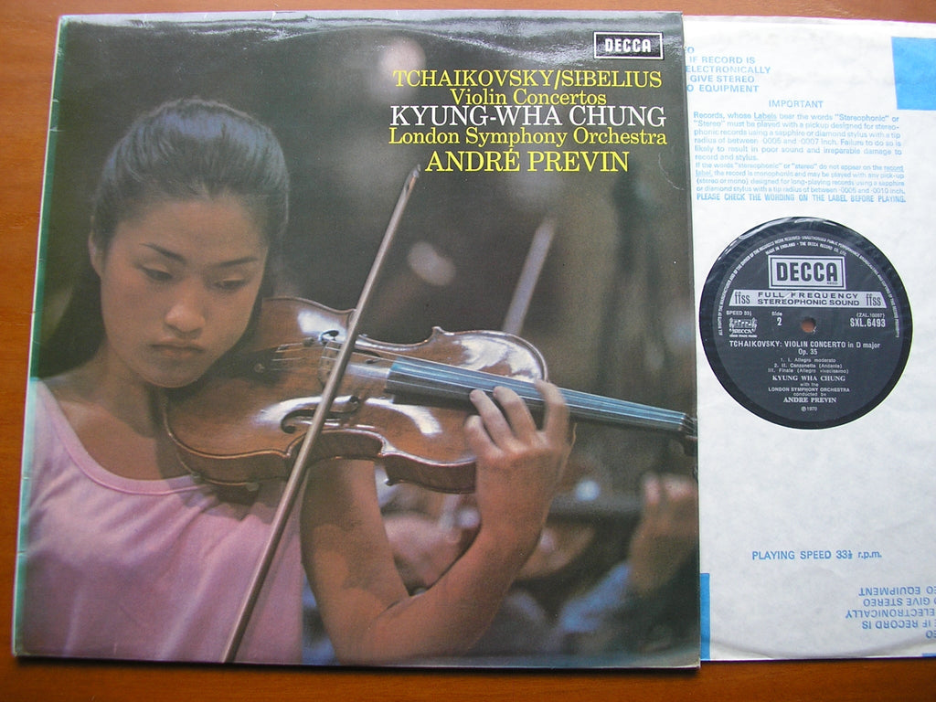 SXL 6493 TCHAIKOVSKY & SIBELIUS: VIOLIN CONCERTOS CHUNG / LONDON SYMPHONY / ANDRE PREVIN