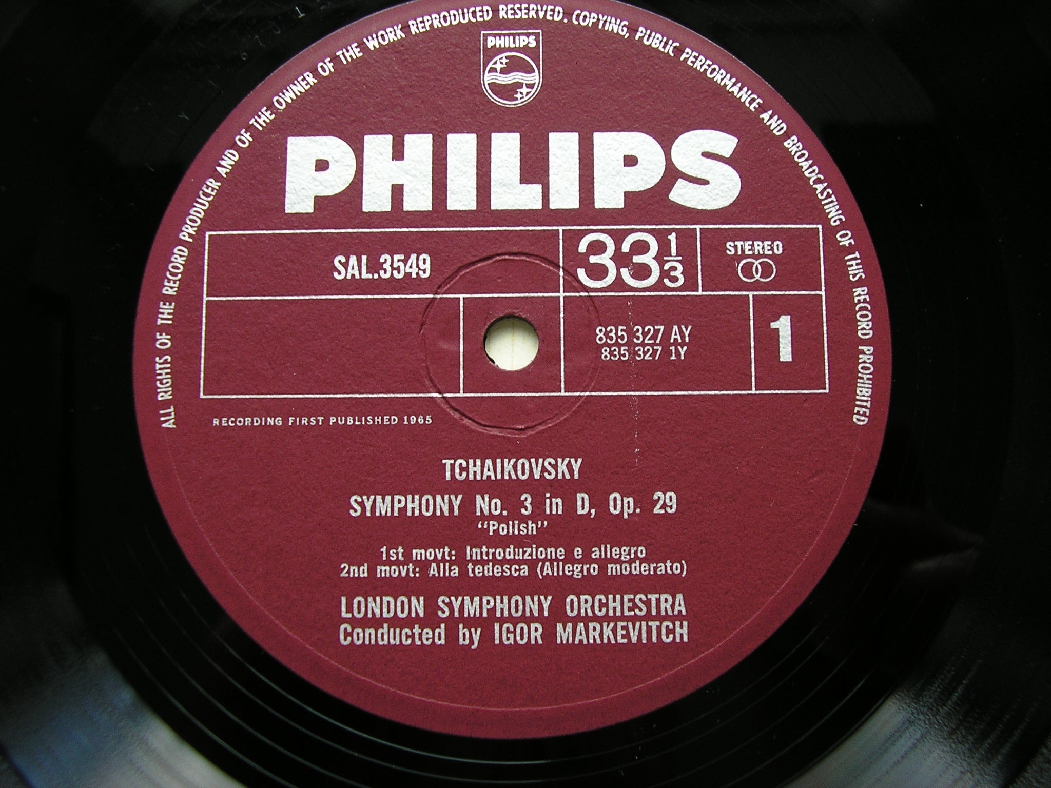 TCHAIKOVSKY: THE SYMPHONIES     MARKEVITCH / LONDON SYMPHONY ORCHESTRA   7 LP