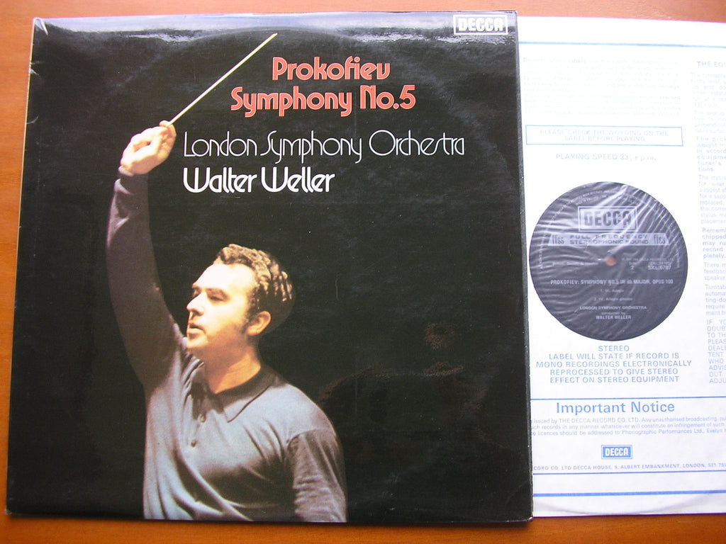SXL 6787 PROKOFIEV: SYMPHONY No. 5 WELLER / LONDON SYMPHONY