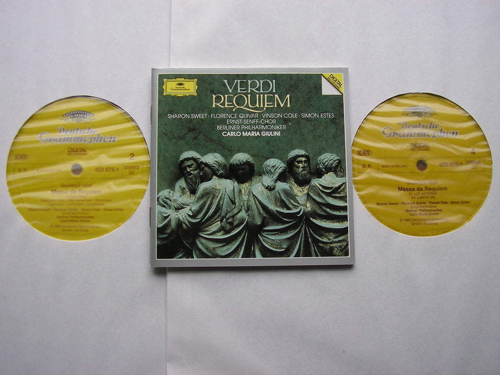 VERDI: REQUIEM    SWEET / QUIVAR / COLE / ESTES / BERLIN PHILHARMONIC ORCHESTRA / GIULINI   2LP    423 674