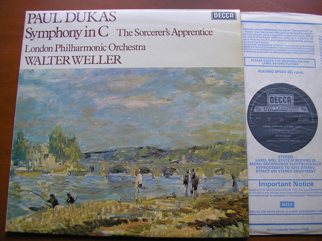DUKAS: SYMPHONY in C / THE SORCERER'S APPRENTICE     WELLER / LONDON PHILHARMONIC      SXL 6770