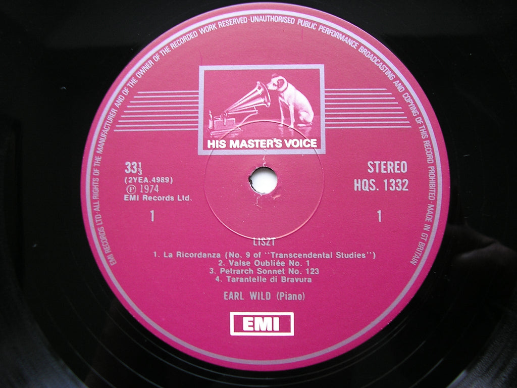 EARL WILD PLAYS LISZT: PIANO WORKS      EARL WILD     HQS 1332