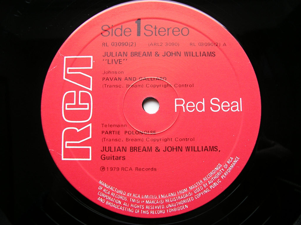 JULIAN BREAM & JOHN WILLIAMS 'LIVE'  - from 1978 Concerts in Boston & New York  2 LP     RL03090