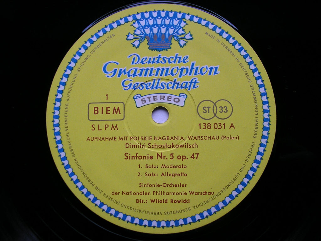 SHOSTAKOVICH: SYMPHONY No. 5     ROWICKI / WARSAW SYMPHONY ORCHESTRA     138 031