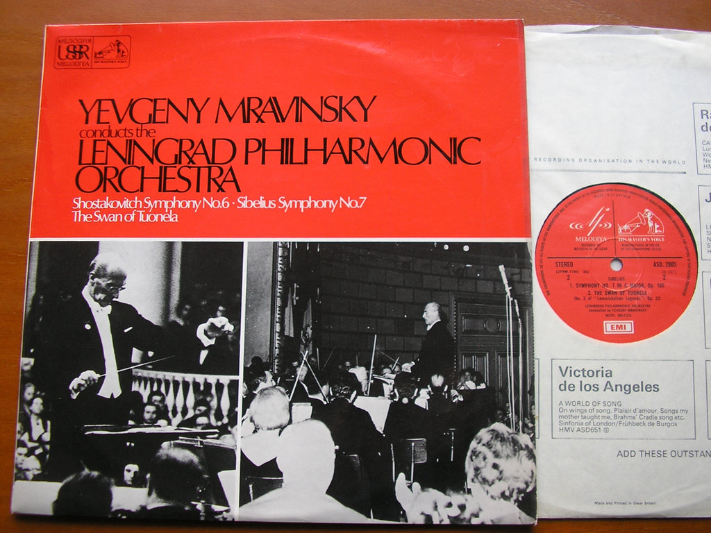 SHOSTAKOVICH: SYMPHONY No. 6 / SIBELIUS: SYMPHONY No. 7      MRAVINSKY / LENINGRAD PHILHARMONIC     ASD 2805