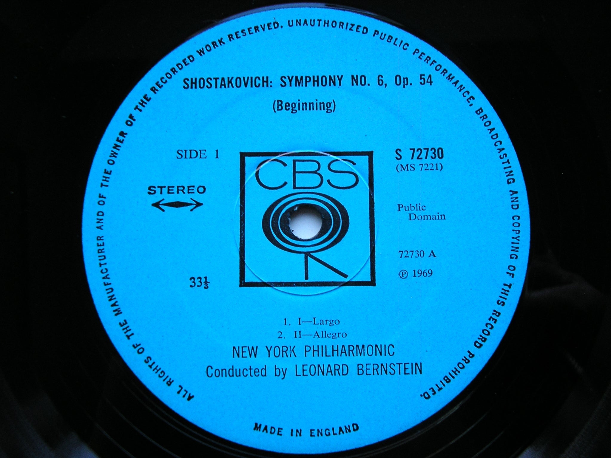 SHOSTAKOVICH: SYMPHONY No. 6 / PROKOFIEV: SCYTHIAN SUITE     BERNSTEIN / NEW YORK PHILHARMONIC    72730