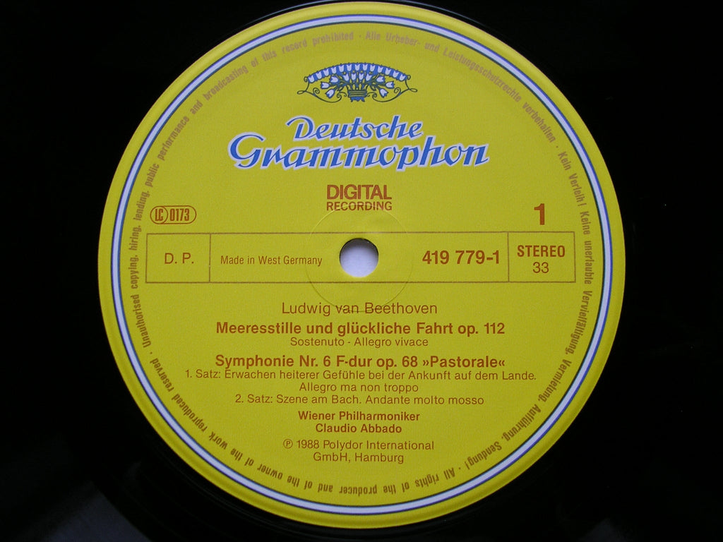 BEETHOVEN: SYMPHONY No. 6 'Pastorale' / CHORAL FANTASIA Op.80      POLLINI / VIENNA PHILHARMONIC / ABBADO   419 779