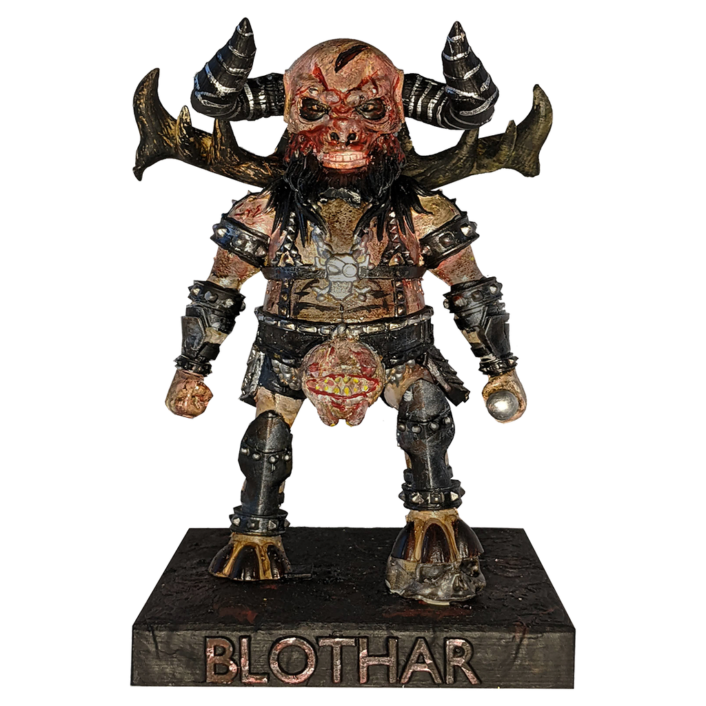GWAR 'THE NEW DARK AGES' LP + BLOTHAR  THE BESERKER BOBBLEHEAD - SUNBOLT ORANGE
