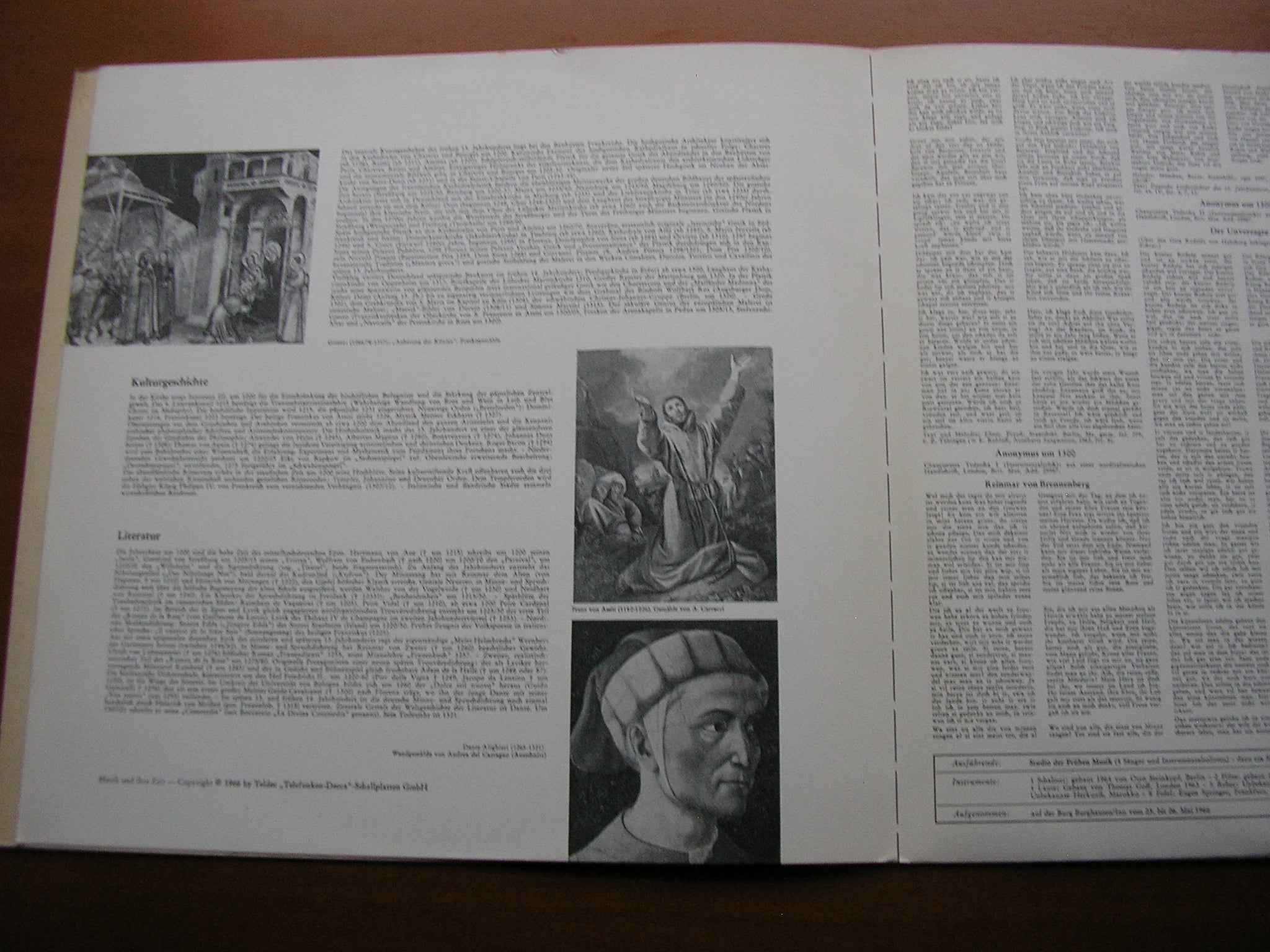 MINNESANG & SPRUCHDICHTUNG 1200-1320     STUDIO OF EARLY MUSIC / BINKLEY     SAWT 9487