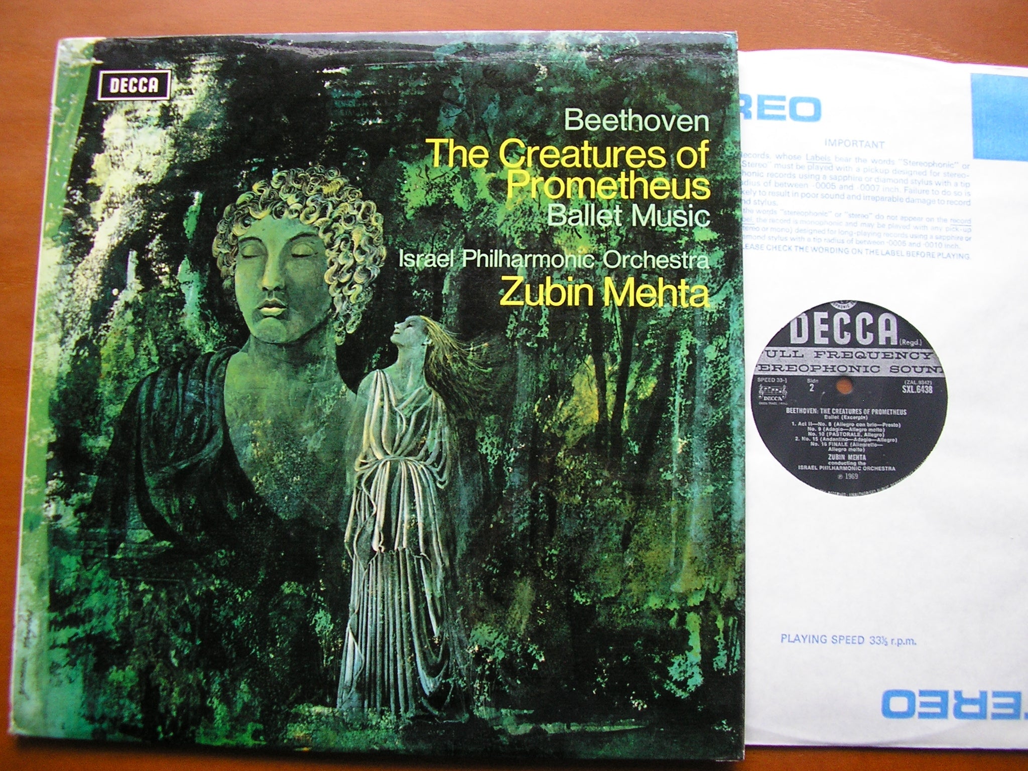 SXL 6438 BEETHOVEN: THE CREATURES OF PROMETHEUS ISRAEL PHILHARMONIC / MEHTA