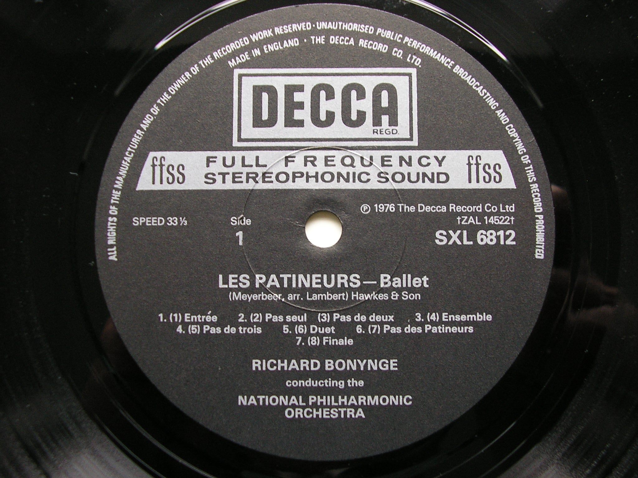 MEYERBEER: LES PATINEURS / MASSENET: LE CID      NATIONAL PHILHARMONIC / BONYNGE      SXL 6812