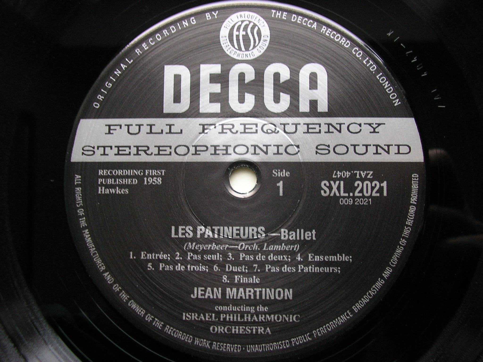 SXL 2021 MEYERBEER: LES PATINEURS / MASSENET: LE CID MARTINON / ISRAEL PHILHARMONIC