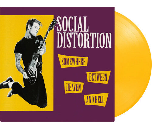 SOCIAL DISTORTION 'SOMEWHERE BETWEEN HEAVEN AND HELL' LP (Import, Yellow Vinyl)