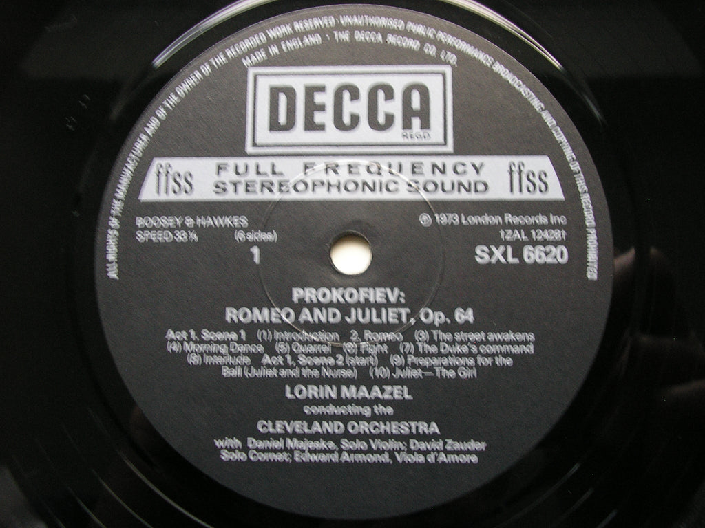 PROKOFIEV: ROMEO & JULIET Complete Ballet      MAAZEL / CLEVELAND ORCHESTRA   3LP    SXL 6620 / 2