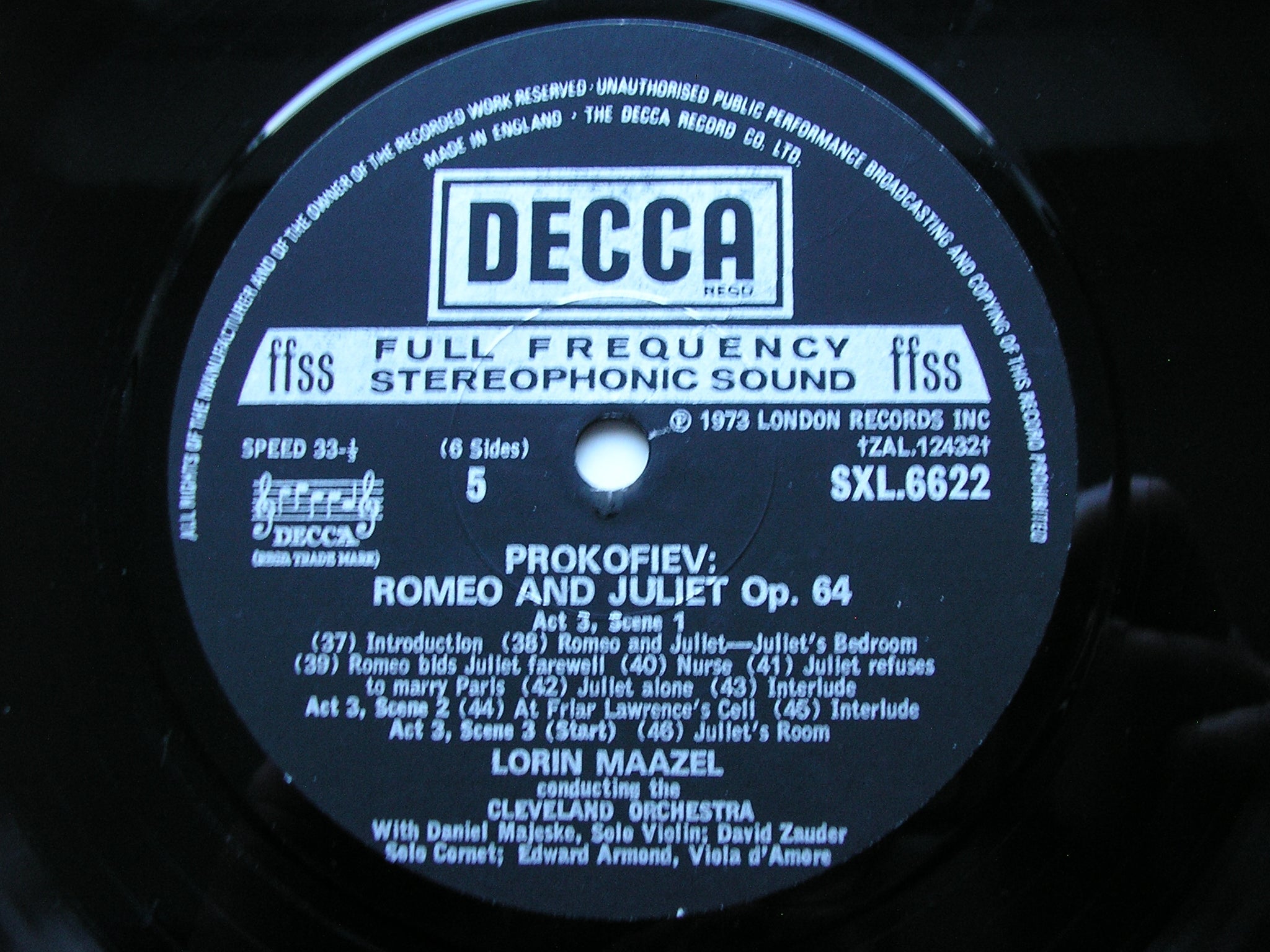 PROKOFIEV: ROMEO & JULIET Complete Ballet      MAAZEL / CLEVELAND ORCHESTRA   3LP    SXL 6620 / 2