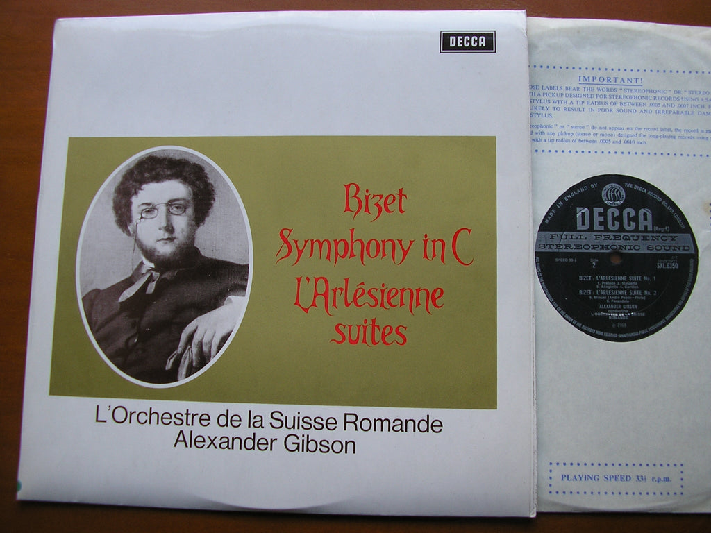 SXL 6350 BIZET: L'ARLESIENNE Suites / SYMPHONY in C GIBSON / SUISSE ROMANDE