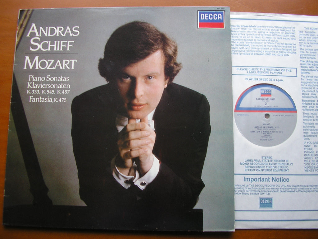 SXL 6997 MOZART: PIANO SONATAS K333 / K457 / K545 / FANTASIA K475 ANDRAS SCHIFF